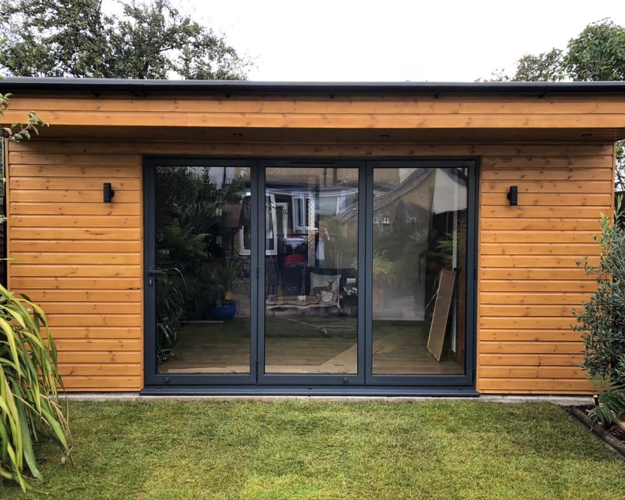 Finished outbuilding exterior