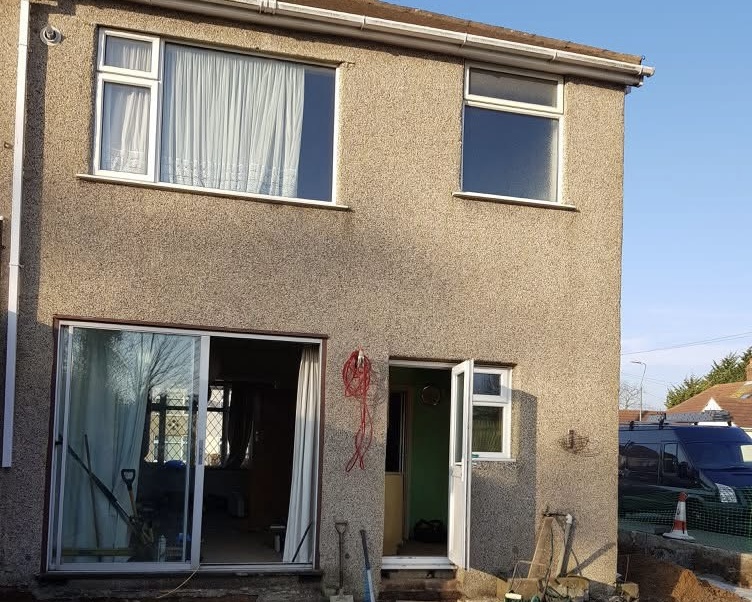 Rear exterior before refurbishment